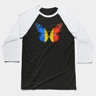 Romanian Flag  Butterfly - Gift for Romanian From Romania Baseball T-Shirt